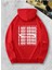 I Am Music Arka Baskılı Kapüşonlu Cepli Pamuklu Kırmızı Sweatshirt 3