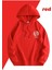 Lazarus Arka Göğüs Baskılı Kapüşonlu Cepli Pamuklu Kırmızı Sweatshirt 2