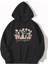 Paras Flower Baskılı Kapüşonlu Cepli Pamuklu Siyah Sweatshirt 1