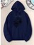 Uçan Balon Baskılı Kapüşonlu Cepli Içi Yünlü Lacivert Sweatshirt 1