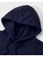 Renkli Çiçekler Baskılı Kapüşonlu Cepli Pamuklu Lacivert Sweatshirt 3