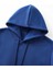 Dik Üç Çizgi Baskılı Kapüşonlu Cepli Pamuklu Saks Sweatshirt 3