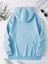 Bubble Milk Baskılı Kapüşonlu Cepli Içi Yünlü Mavi Sweatshirt 2