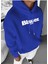 Blauer Usa Baskılı Kapüşonlu Cepli Pamuklu Saks Sweatshirt 1