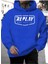 Replay Motorcycle Baskılı Kapüşonlu Cepli Pamuklu Saks Sweatshirt 1