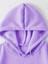 Çilek Kurdele Baskılı Kapüşonlu Cepli Içi Yünlü Lila Sweatshirt 3