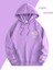 Lazarus Arka Göğüs Baskılı Kapüşonlu Cepli Pamuklu Lila Sweatshirt 2