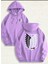 Aot Keşif Birliği Arka Göğüs Baskılı Kapüşonlu Cepli Içi Yünlü Lila Sweatshirt 1