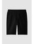 Siyah Rahat Form Bağcıklı Cep Detaylı Battal Büyük Beden Erkek Şort - 81297 1