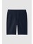 Lacivert Rahat Form Bağcıklı Cep Detaylı Battal Büyük Beden Erkek Şort - 81297 1