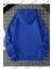 Yarım Kalp Sweatshirt - Sax Mavi Baskılı Oversize Kışlık Kalın 2