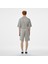 Baskılı Erkek Oversize Fit Gri Şort 2
