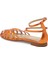 Turuncu Hakiki Deri Kadın Sandalet - K25Y1SN67789-M39 3