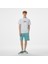 Baskılı Erkek Oversize Fit Mavi Şort 1