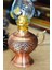 Bakır Gaz Lambası Oyma Nakış İşlemeli Mat Bakır Renk 5