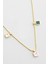 Minimal Renkler 18 Ayar Sarı Altın Kaplama 45 cm Gümüş Kolye 5