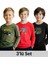 Erkek Çocuk Bisiklet Yaka Baskı Detaylı 3'lü Basic Sweatshirt 1