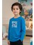 Sıfır Yaka Space Baskılı Erkek Çocuk Sweatshirt 1