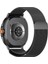 Galaxy Watch 8 40MM / 44MM Uyumlu Hasır Metal Kordon-01 Siyah 2