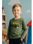 Erkek Çocuk Bisiklet Yaka Baskı Detaylı 3'lü Basic Sweatshirt 2