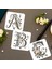 Kaligrafi Harf Şablonları 26 Parça 10X10CM-ÇIÇEK Harf Şablonu, Boyama Sticker 2