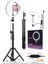 10" Halka LED 210cm Tripodlu Youtuber Video Selfie Stüdyo Makyaj Tiktok Işığı Ring Light 3 Renk Işık 1