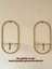 2 Adet Gold Oval Çiçeklik , Modern Dekoratif Metal Duvar Çiçeklik 6