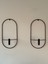 2 Li Siyah Oval Çiçeklik , Modern Dekoratif Metal Duvar Çiçeklik 7
