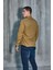 Hakim Yaka Yarım Pat Likra Keten Doku Pamuk Slim Fit Erkek Gömlek 5
