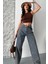 Kar Yıkamalı Baggy Kot Pantolon Kahve Tint Yikama - 27269 2