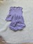 Lila Ribana Kız Çocuk Şort Bluz Bandana Çiçek Keçeli Lila Çorap Set 2