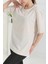 Oversize Kısa Kollu T-Şhirt Krem - 27118 3