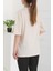 Oversize Kısa Kollu T-Şhirt Krem - 27118 5