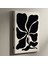 Soyut Siyah Beyaz Çiçek Tablosu 1