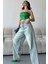 Kar Yıkamalı Baggy Kot Pantolon Yeşil Tint Yikama - 27269 3