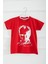 Erkek Çocuk Kirmizi Bisiklet Yaka Atatürk Baskılı Kısa Kollu Unisex T-Shirt - 26847 1