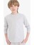 Bisiklet Yaka Basic Düz Gri Erkek Çocuk Uzun Kollu T-Shirt K1686A6/GR400 1