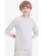 Bisiklet Yaka Basic Düz Gri Erkek Çocuk Uzun Kollu T-Shirt K1686A6/GR400 3