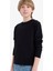 Bisiklet Yaka Basic Düz Siyah Erkek Çocuk Uzun Kollu T-Shirt K1686A6/BK81 1