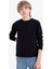 Bisiklet Yaka Basic Düz Siyah Erkek Çocuk Uzun Kollu T-Shirt K1686A6/BK81 3