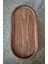 Oval Sunum Tahtası - Koyu Renk - 25 x 12 cm 3