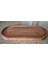 Oval Sunum Tahtası - Koyu Renk - 25 x 12 cm 4