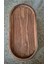 Oval Sunum Tahtası - Koyu Renk - 25 x 12 cm 6