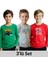 Erkek Çocuk Bisiklet Yaka Baskı Detaylı 3'lü Basic Sweatshirt 1