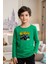 Erkek Çocuk Bisiklet Yaka Baskı Detaylı 3'lü Basic Sweatshirt 2