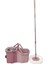 Twin Turbo Pedallı Çelik Mop Set, Temiz ve Kirli Suyu Ayıran Otomatik Temizlik Seti (1+1 Mop) Pembe 2