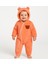 Bebek Peluş Çapraz Fermuarlı Ayıcık Figürlü Kapüşonlu Kışlık Polar Tulum 4