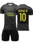 Paris Saint-Germain Fc Neymar Jr Gold-Siyah Özel Tasarım Retro Çocuk Forması 4 Parça Forma+Şort+Çorap+Biliklik 2