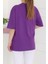 Oversize Kısa Kollu T-Şhirt Mor - 27118 4