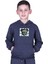 Kapüşonlu Kanguru Cepli Bear Baskılı Erkek Çocuk Sweatshirt 1